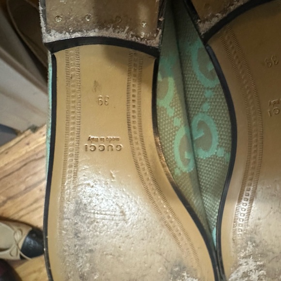 Gucci Jordaan loafers in monogram canvas mint green - Picture 6 of 16